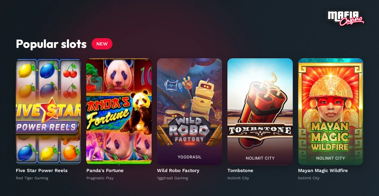Browse the slots lobby